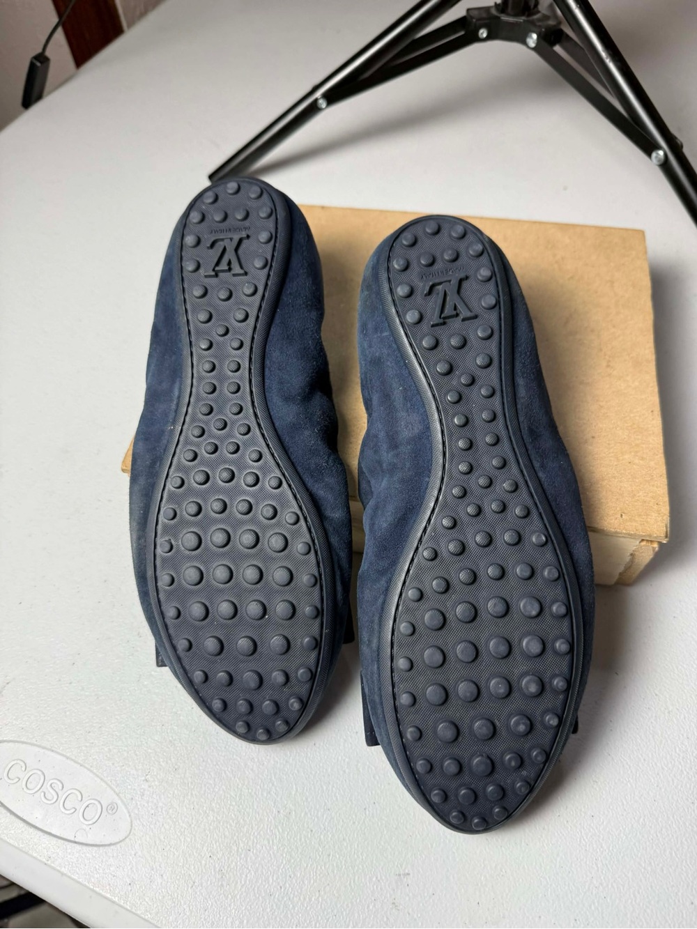 LOUIS VUITTON Moccasin
Loafers Bllerina Flat Europe Sz
39 / US 9 Blue Suede - Picture 11 of 12
